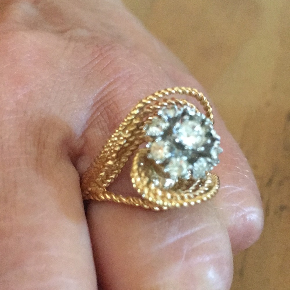 Rhinestone Cluster Ring - image 6